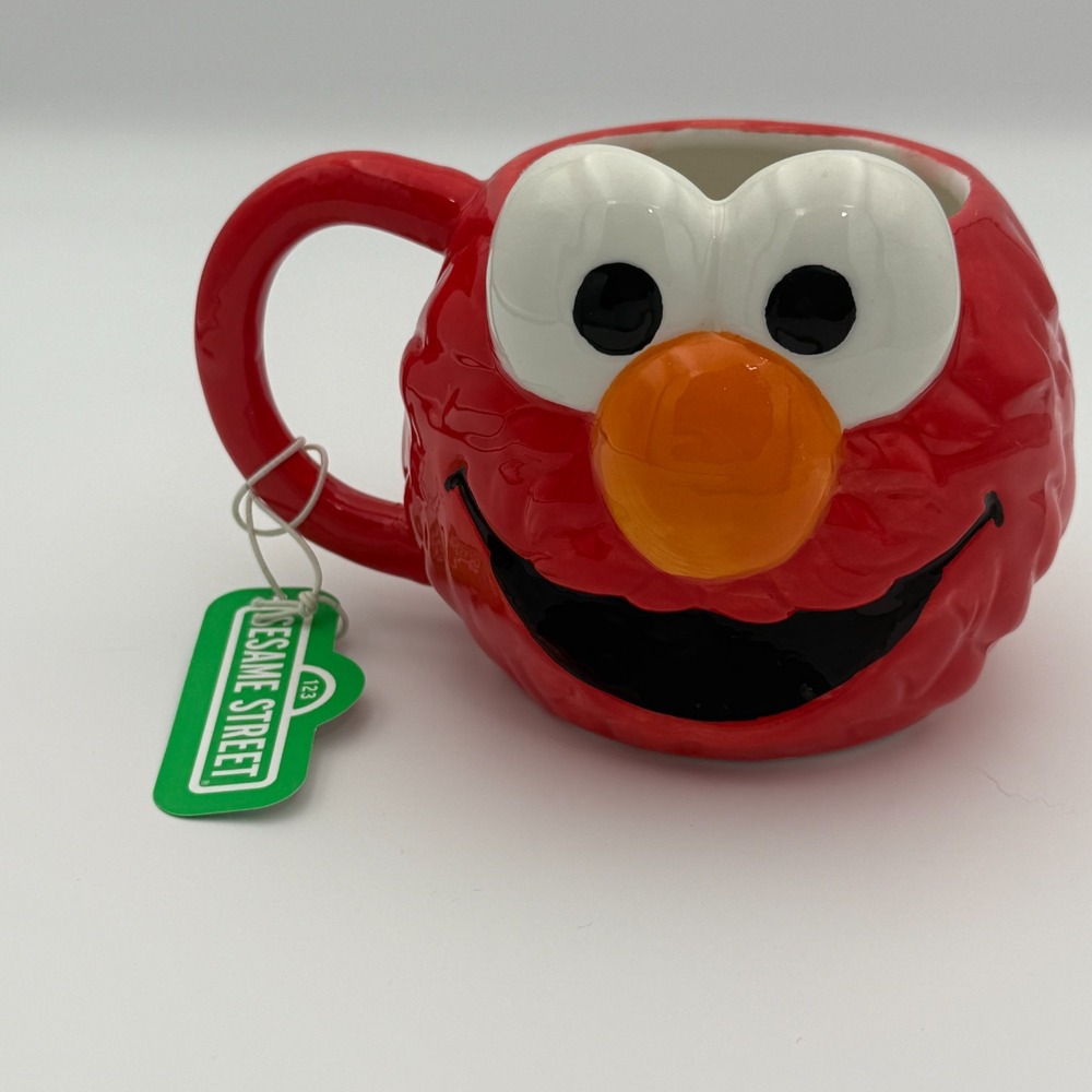 Elmo Mug Coffee Cup Sesame Street 3D Lg Handle With tag